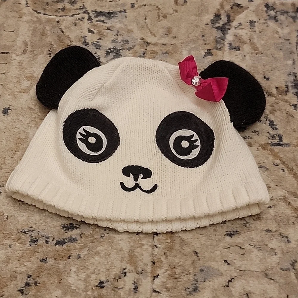Gymboree panda  knit hat size 8-10